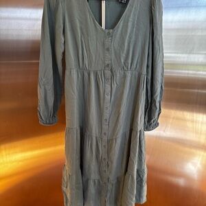 True Craft Green Midi Dress